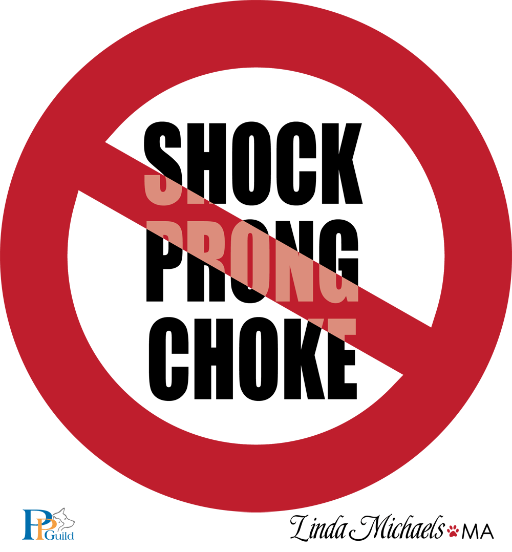 No Shock, No Prong, No Choke Collar Logo